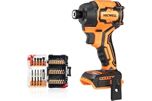 MICWELL Cordless Impact Driver (Tool Only) Compatible with Dewalt 20V Max Battery, Up to 2300 In-lbs Brushless1/4" Impact Driver, 4-Speed Lightweight Power Impact Drivers with Tool Bag, LED Light