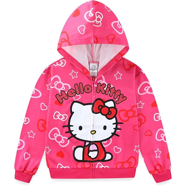 Amazon.com: Hello Kitty Toddler Girls Fleece Zip Up Cosplay Hoodie
