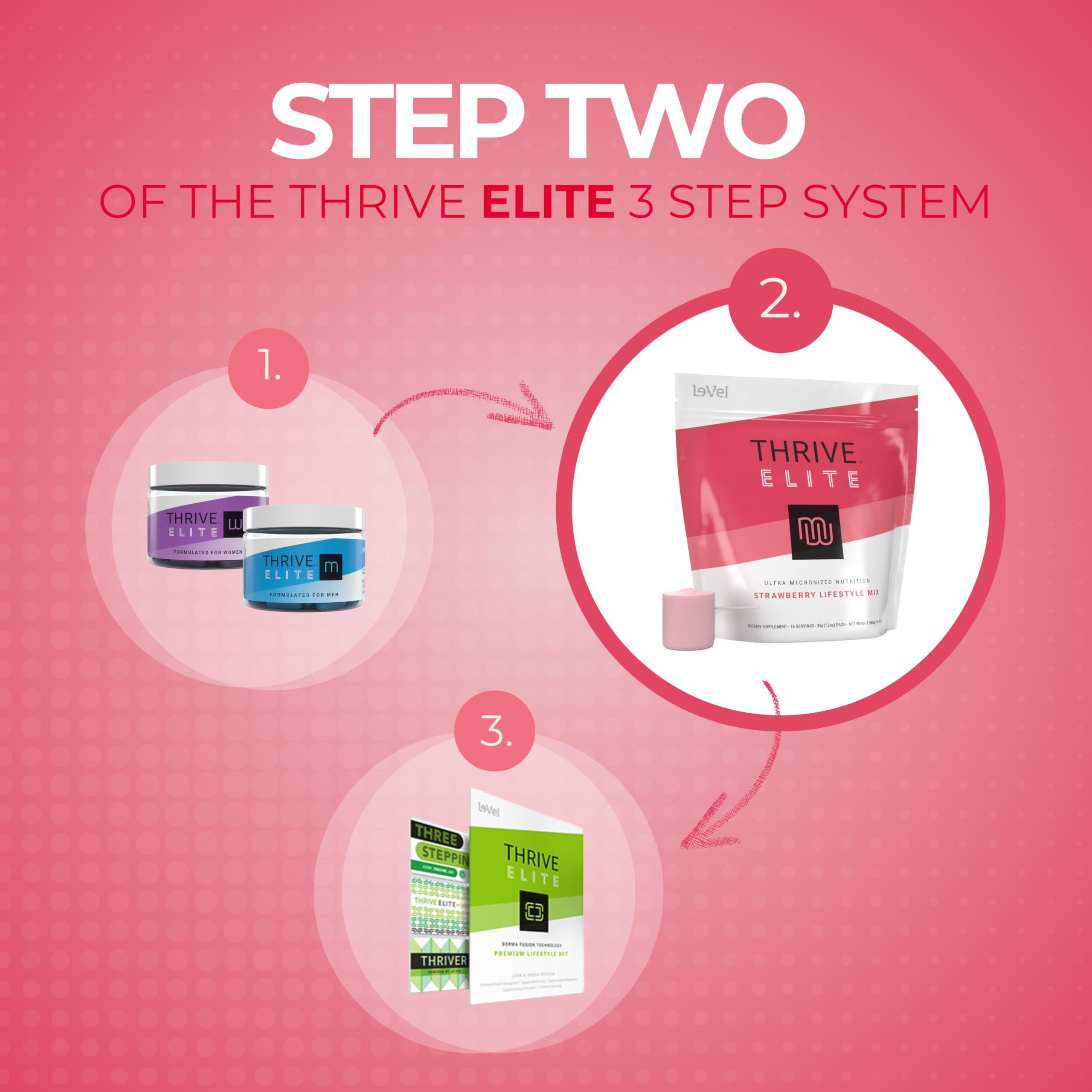 Thrive Elite Protein Shake | Gluten-Free, Protein Blend with BCAAs, Probiotics & Enzymes | 16 Serving - Scoop Serves, Strawberry