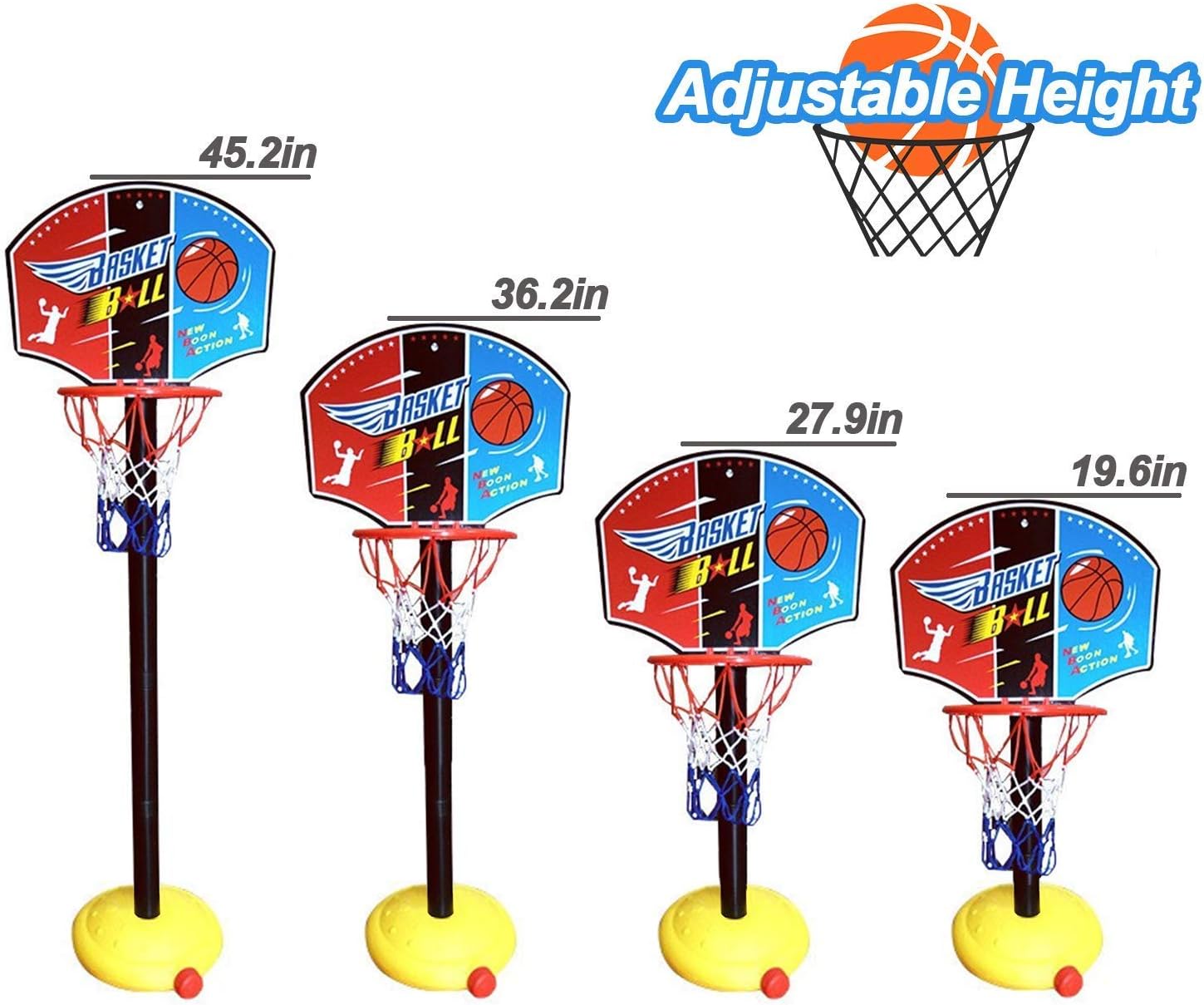 YOHE Toddlers Gifts Toys for 1-5 Year Old Boys Girls,Toy Basketball Set for Kids,Educational Toys Age 1 2 3 4 5,Holiday Birthday Festival Gifts for Kids Age 1-5: Toys & Games