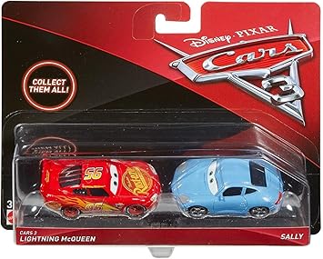 Macchine Cars 3 In Metallo Scala 1 55 Saetta Mcqueen E Sally Amazon It Giochi E Giocattoli