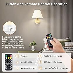 SCOPOW 2Packs E12 Rechargeable Light Bulbs with