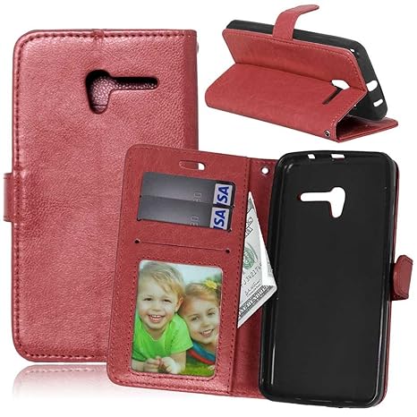 Nancen Compatible with Handyhülle Alcatel One Touch POP 3 5.0 5015D (5.0 Zoll) Lederhülle Style Acht Farbe Weich PU Flip Case