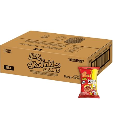Lucas Skwinkles Rellenos Hot Mexican Candy Strips – Watermelon & Pineapple (12pk Box)