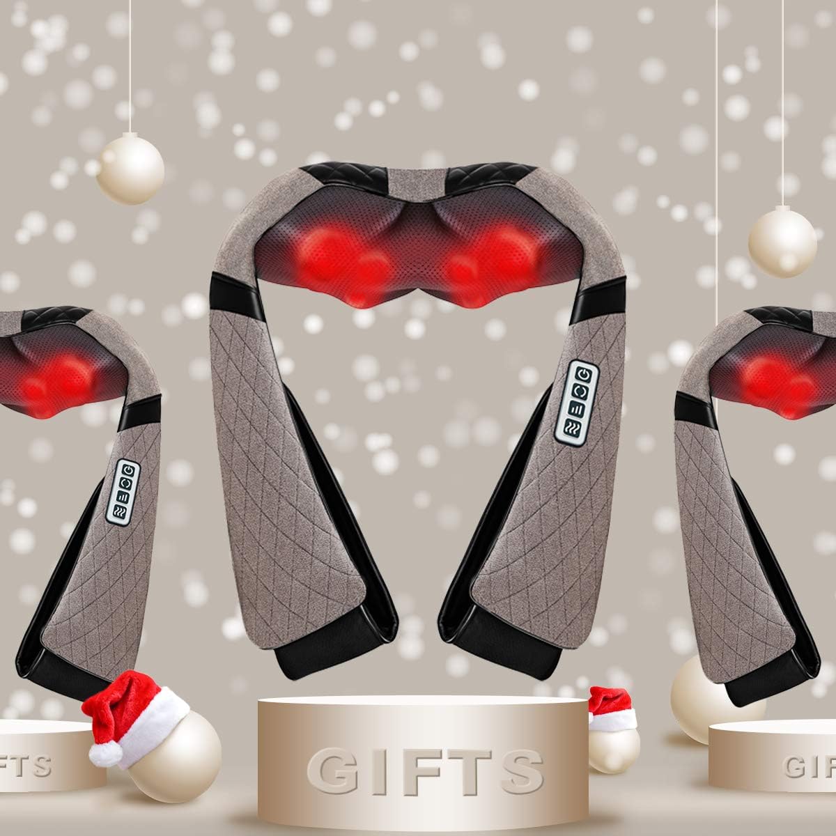 Neck Back Massager, Shiatsu Neck Shoulder Massager with Heat, Electric Neck Massage Pillow 3D Kneading for Neck,Back, Shoulder, Foot, Leg Muscles Pain Relief Relax in Car Office and Home: Health & Personal Care