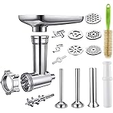 Gdrtwwh Food Grinder Attachment Compatible with All KitchenAid Stand Mixers and Cuisinart SM-50BC/SM-50R/SM-50TQ/SM-50BL/SM-5