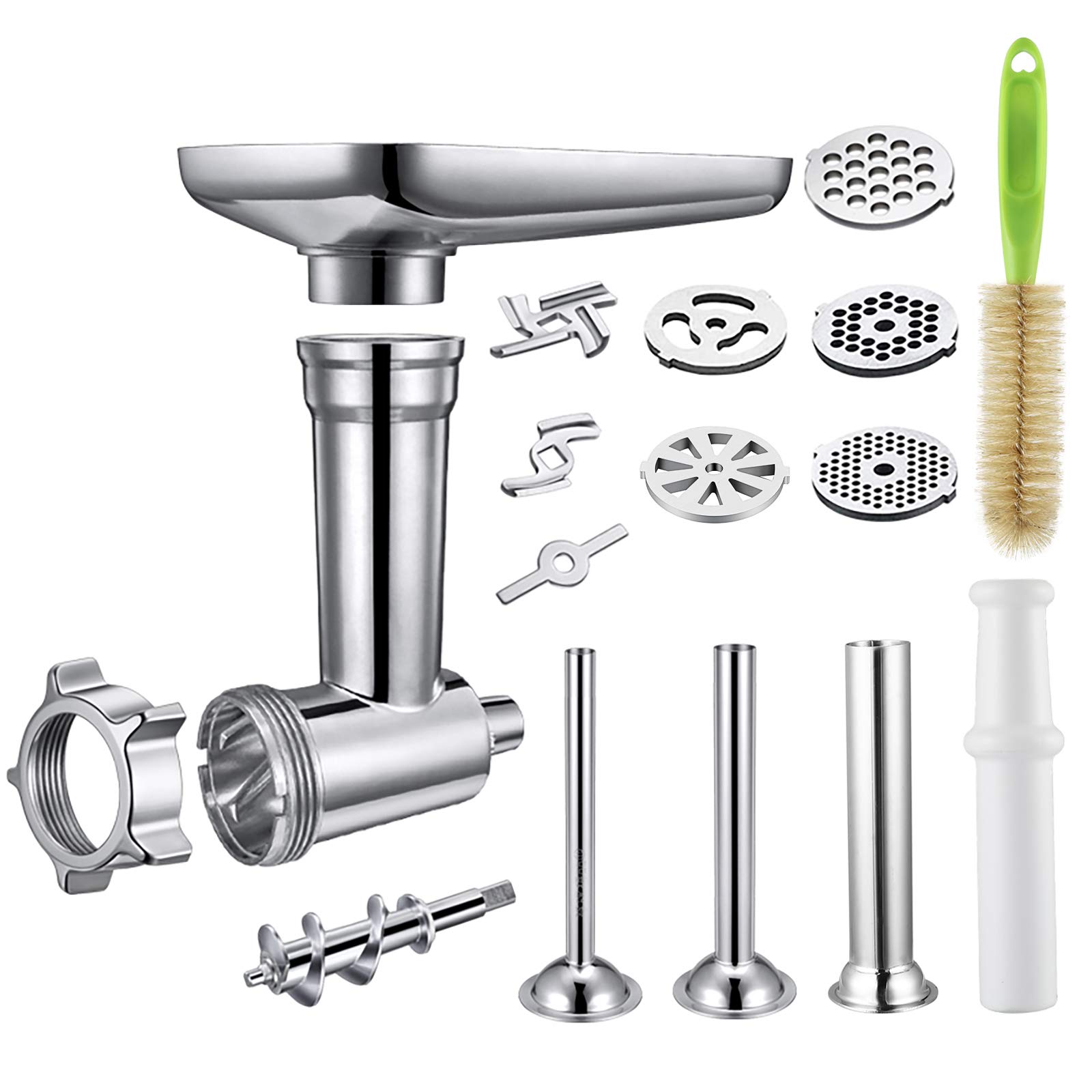 Photo 1 of Gdrtwwh Food Grinder Attachment Compatible with All KitchenAid Stand Mixers,Includes 3 Sausage Stuffer Tubes