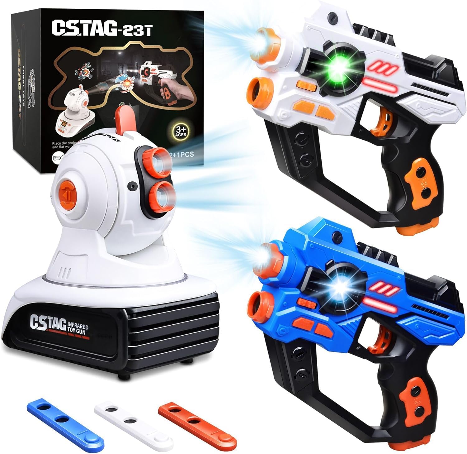LUKAT Laser Tag Toys for Boys & Girls, Infrared Laser Gun Game With Projector, Multifunction Game Set for Kids & Adults, Fun Gifts for 4 to 12 Years