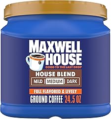 Maxwell House House Blend Medium Roast Ground Coffee, 24.5 oz Canister
