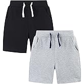 Bumeex Boys 2pk Cotton French Terry Casual Shorts