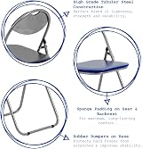 Harbour Housewares Padded Folding Chair 2 Pack - Metal Frame, 114kg view 4