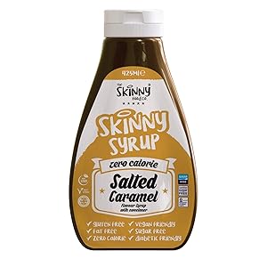 Skinny Food Salted Caramel Syrup Dessert Topping Sugar Free Zero Calories Guilt Free SW