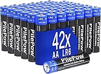 42 pilas alcalinas LR6 AA