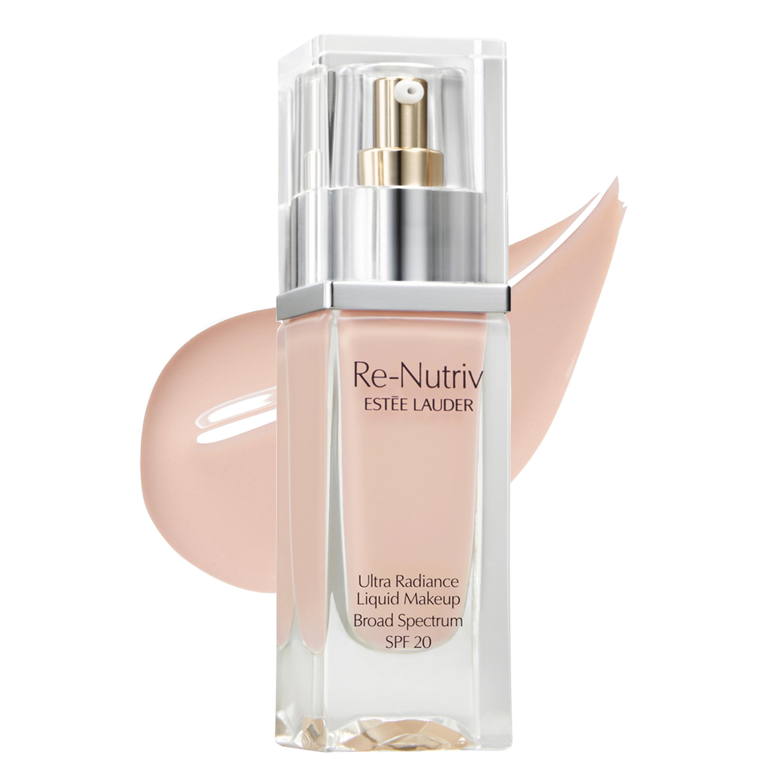 Photo 1 of Estée Lauder Re-Nutriv Ultra Radiance Liquid Foundation SPF 20 | Luxurious, Hydrating, Long-Wearing, 1 Fl Oz, 1C1 Cool Bone