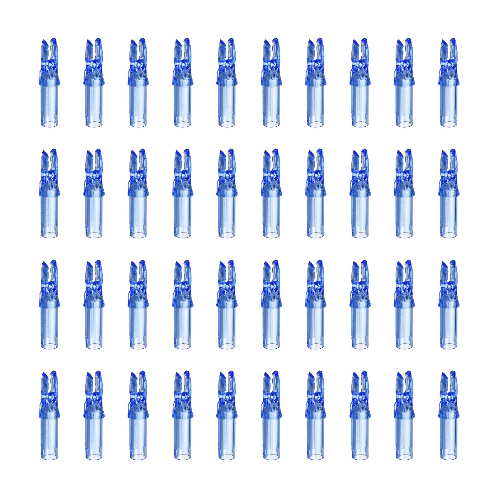 PATIKIL Archery Arrow Nocks 6.2mm 0.244", 40 Pack Insert Arrow Nock Replacement for Shooting, Clear Blue