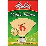 Melitta #6 Cone Coffee Filters, Natural Brown, 40 Count (Pack of 12)