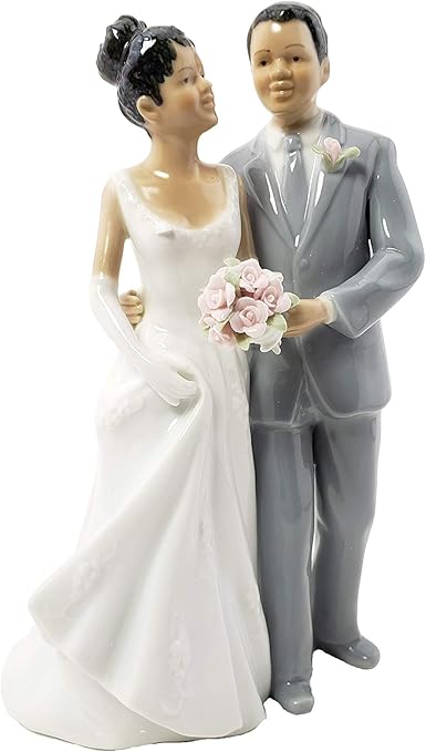 Amazon Com Cosmos African American Bride And Groom Figurine Home