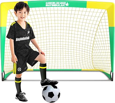Pop-Up 3x2.2FT Football Goals Foldable Net with Carry Bag