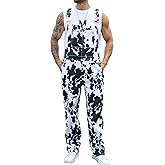 YXLUOKY Cow Print Overalls for Men Animal Pants Fall Jumpsuit Bibs Coveralls