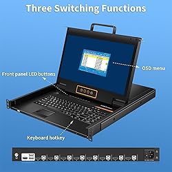 8 Port HDMI Rack Mount KVM Console 17.3-Inch 1080P