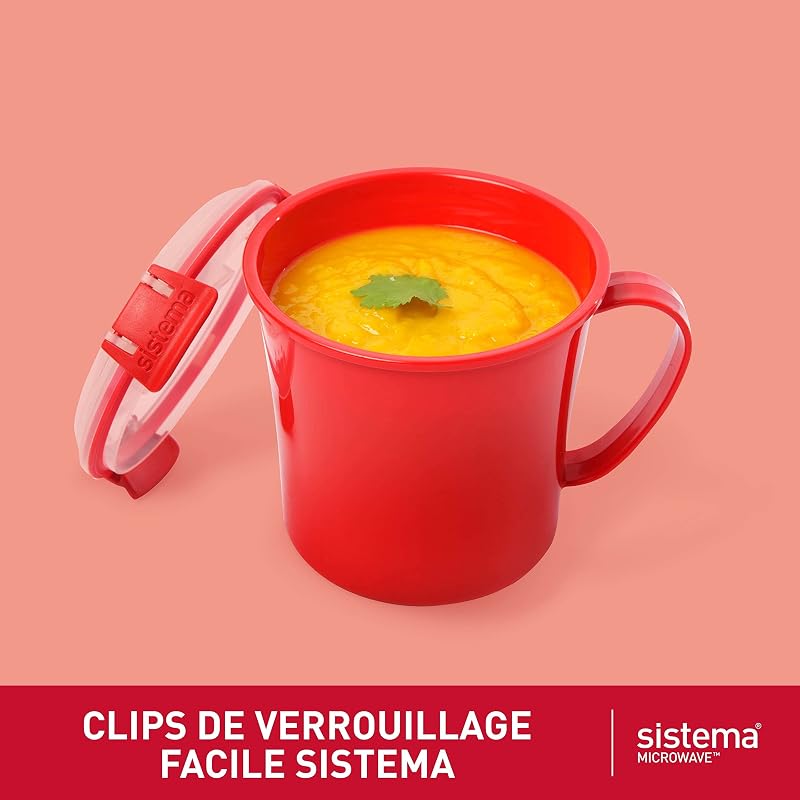 Microwave Mugs à Soupe de Cuisson Micro-Ondes, 656 mL, Lot de 3