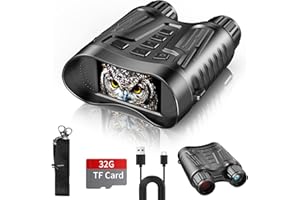 ArzzuNiu Night Vision Binoculars Goggles,1000FT Digital Infrared Night Vision Goggles in Complete Darkness,3.2''Large Screen Day and Night Vision Binoculars for Adults,Hunting,Save 4K Photo&Video