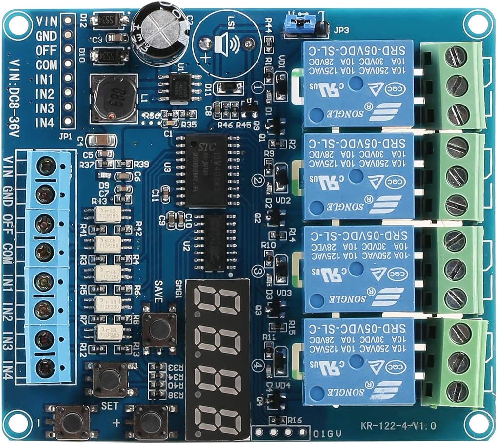 SainSmart 4-Channel Multifunctional Programmable Relay Module