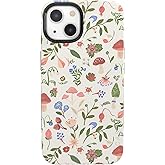 Casely iPhone 13 Case | Garden Party | Mushroom Floral | Bold Protective Design | Compatible with MagSafe