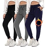 3 Pack Sweatpants for Women-Womens Joggers with Pockets Athletic Leggings for Workout Yoga Running