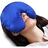 Atsuwell Sinus Mask, Warm Cold Compress Eye Mask for Dry Eyes, Weighted Eye Pillow Microwavable Face Heating Pad for Soothing