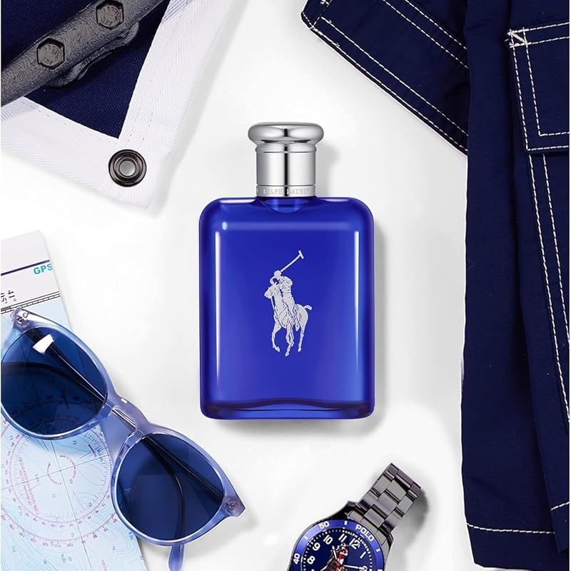 Polo Blue Eau de Toilette für Herren, erfrischend-aromatischer Duft mit Melone, Gurke & Mandarine, für den aktiven Mann, 75 ml