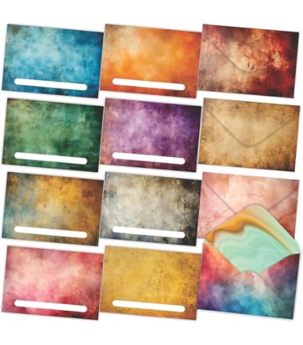 60 Pack Mini Envelopes For Gift Cards - 12 Pastel Colors, 4" X 2.7" Durable Envelopes For Notes & Business Cards