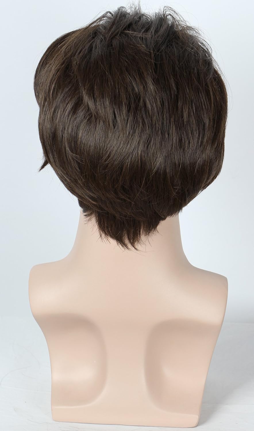Linfairy Short Straight Nature Brown Cosplay Wig Halloween Costume Wig for Men, 11.81 inch - Image 5