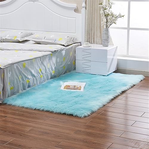 Faux Australian Sheepskin Rug Sofa Couch Stool Casper Vanity Chair Cover Seat Pad Plain Area Rugs Living Bedroom Floor