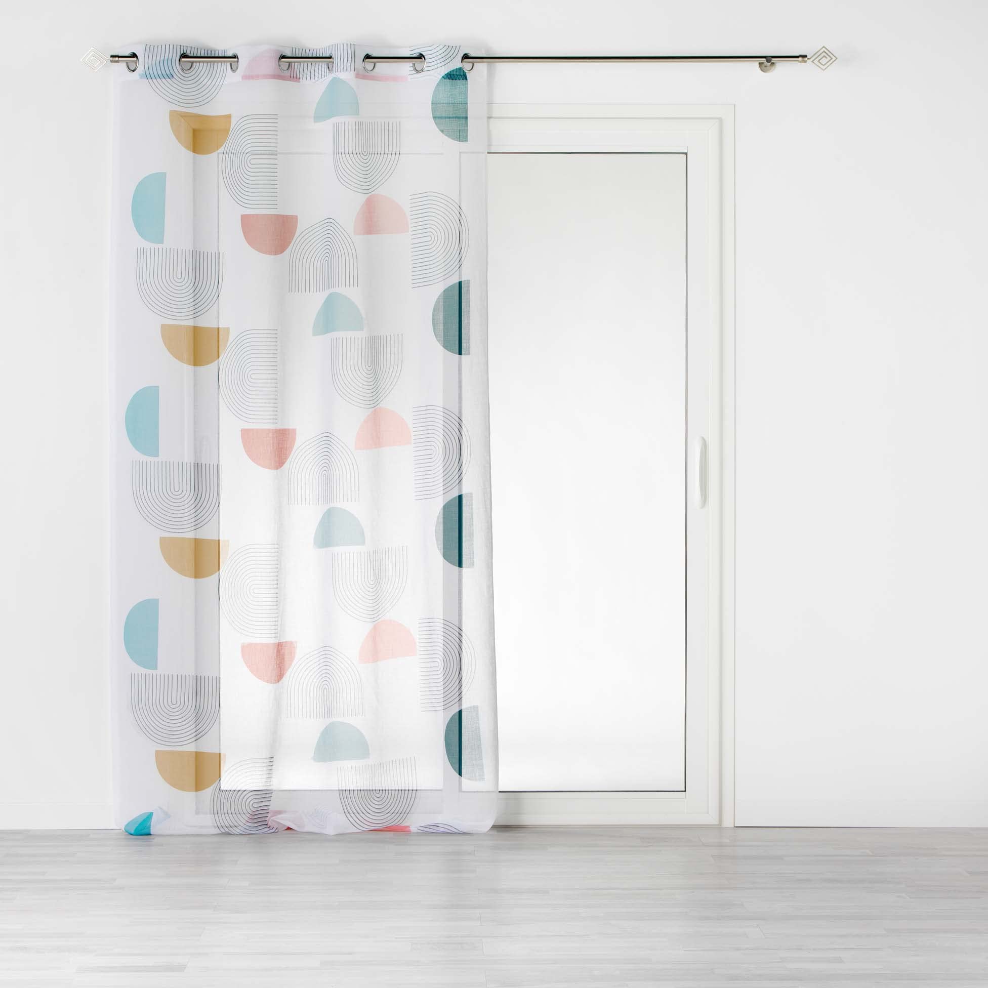Douceur d'Intérieur, Eyelet Curtains 140 x 240 cm Sandblasted Pop Art