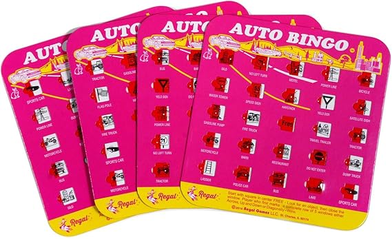 Regal Games Travel Bingo 4 Packs