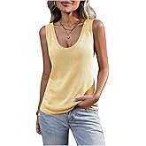SHENHE Women's Sweater Tank Top Scoop Neck Sleeveless Sparkle Vacation Travel Knit Vest Jumper