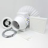 Fantronix 100 mm Inline Bathroom Fan & LED Light Kit with Run-On Timer view 1