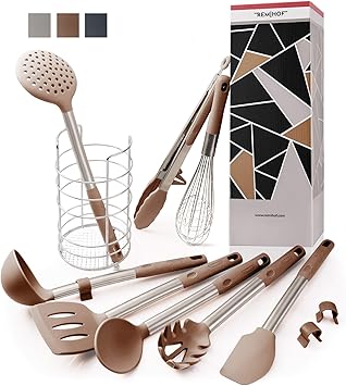 REMIHOF Silicone Kitchen Utensil 9-Piece Set