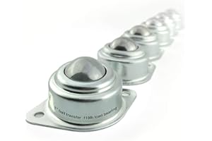 TruePower 10-9121 1" Roller Ball Transfer Bearings, Load-bearing Capacity 110 Lbs, Set of 6, 1-Pack