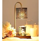 TigQiang Candle Warmer Lamp with Timer Dimmer, Birthday Gifts for Women Mom, House Warming Gifts, Elegant New Home Decor, Wax Warmer for Jar Candles, Heater Lamp for Scented Wax, Black Glass