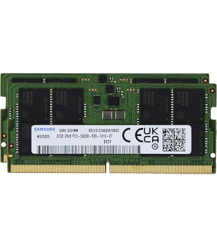 Samsung 64GB (2x32GB) DDR5 5600MHz PC5-44800 CL46 SODIMM 2Rx8 Dual