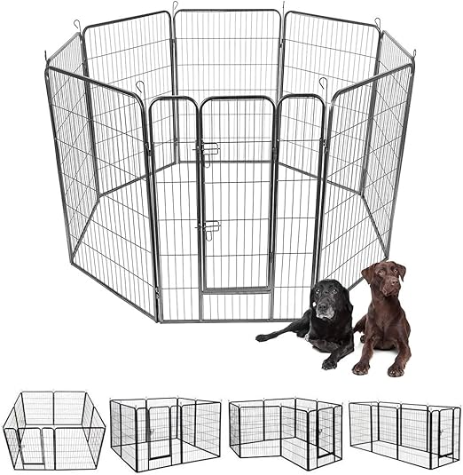 puppy playpen with hanging toys