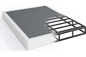 QEROMY 7 Inch Low Profile Box Spring, Sturdy Metal Frame Mattress Foundation, Easy Assembly, Quiet & Noise-Free, Queen Size