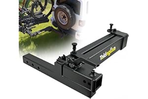 Swing Away Hitch Adapter - Multi-Angle Adjustable (90°-180°) for 2-Inch Receiver, 320 lbs Capacity, Hitch Extension for Bike 