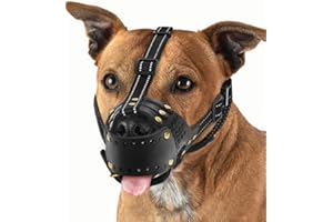 NOWAWEVE Dog Muzzle, Soft Muzzle for Small Medium Large Sized Dog to Anti & Prevent Biting Barking Chewing, Soft Grooming Muzzle for German Shepherd with Adjustable Strap, Allows Panting and Drinking(Black,L)