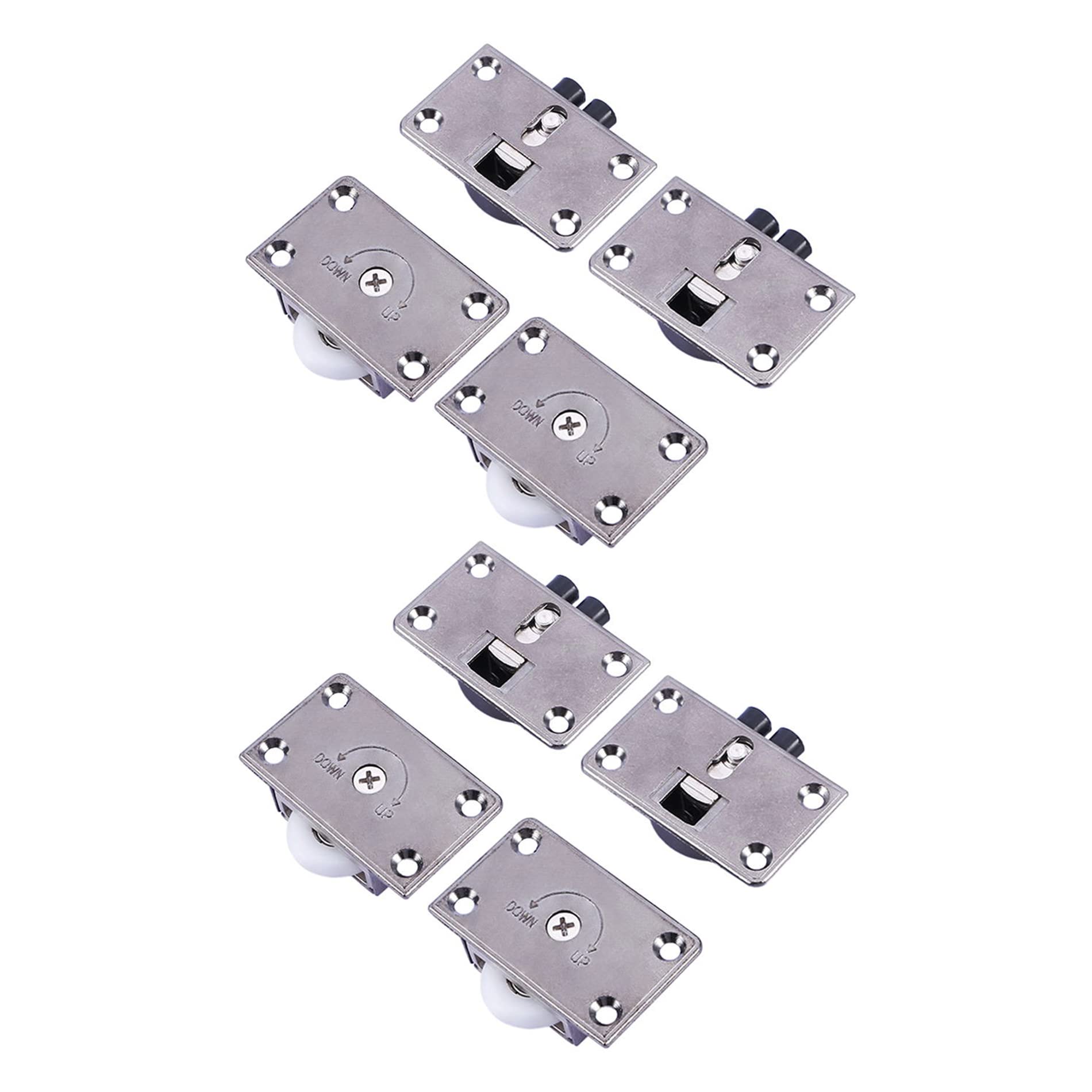 LOOTICH New Version Furniture Wardrobe Cupboard Sliding Door Roll Rollers Wheels 24mm Dia Gear Kits 4 Pairs