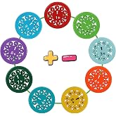 Math Fidget Spinners - Educational Math Facts Fidget Spinner,Math Fidget Toy for Kids, Learning Game, Stress Relief，Fidget Toys for Kids.9Pcs (Addition and Subtraction)