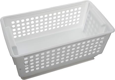 Rubbermaid Slide N Stack Basket With Track Small White Amazon