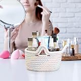 Jttxiu Cotton Rope Storage Baskets 2P Large Small Grey Woven view 4